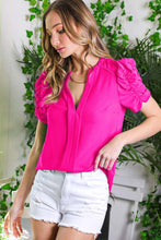 Cargar imagen en el visor de la galería, BLUSA ROSADA CON MANGAS PUFF
