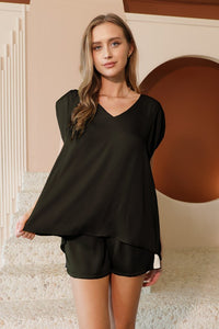 BLUSA NEGRA DE SEDA
