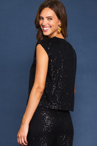 BLUSA NEGRA DE LENTEJUELA