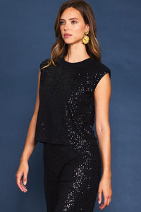 BLUSA NEGRA DE LENTEJUELA