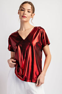BLUSA ROJA METALICA