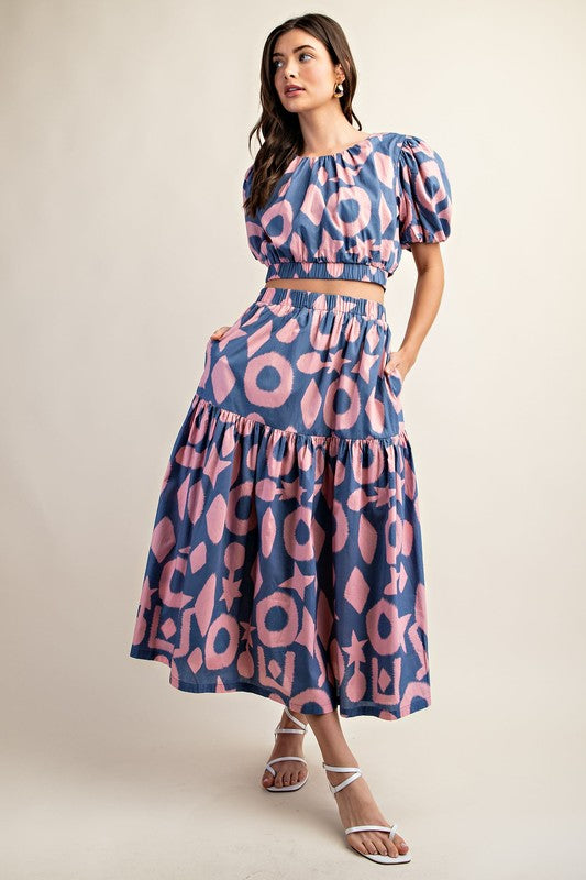 SET CELESTE CON ROSADO
