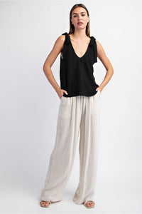 BLUSA NEGRA CON LAZO