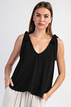 Cargar imagen en el visor de la galería, BLUSA NEGRA CON LAZO
