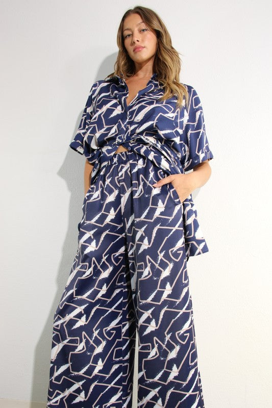 SET CAMISA Y PANTALON AZUL