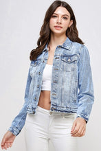 Cargar imagen en el visor de la galería, JACKET LIGHT DENIM CORTO
