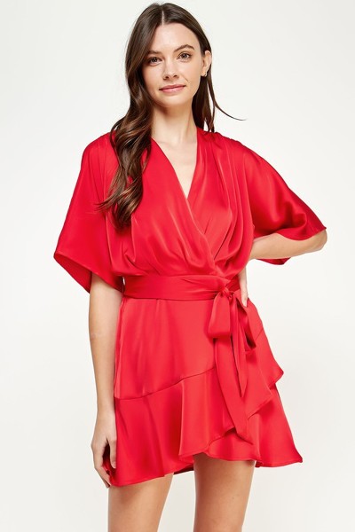 VESTIDO ROJO SATIN