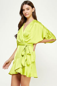 VESTIDO LIME SATIN