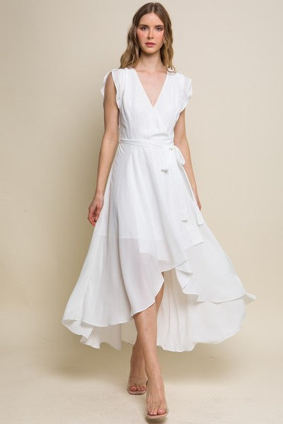 VESTIDO BLANCO CRUZADO
