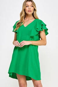 VESTIDO VERDE CORTO