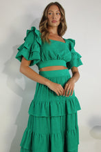 Cargar imagen en el visor de la galería, SET VERDE TOP Y FALDA
