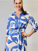 Cargar imagen en el visor de la galería, VESTIDO AZUL CON BLANCO
