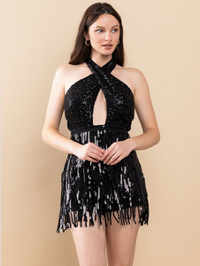 ROMPER NEGRO DE BRILLO