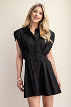 Cargar imagen en el visor de la galería, VESTIDO NEGRO MINI DE BOTONES
