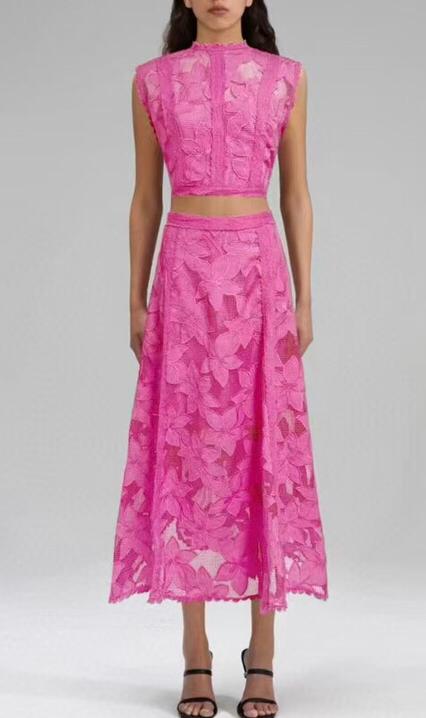 SET TOP Y FALDA ROSADO