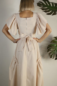 CONJUNTO TOP Y FALDA BEIGE