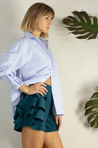 CAMISA CELESTE ESPALDA ABIERTA
