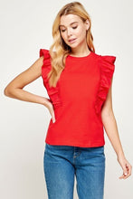 Cargar imagen en el visor de la galería, BLUSA ROJA POPLIN

