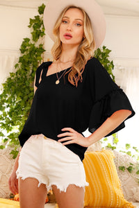 BLUSA NEGRA ONE SHOULDER